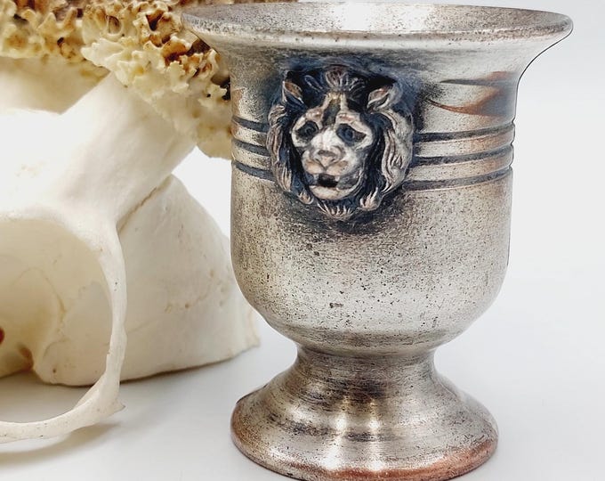 Vintage Yaldabaoth Aion Offering Chalice Silver Plated Copper
