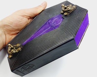 Vampire Ankh Coffin Leather Journal | Spellbook