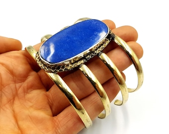 Vintage Lapis Lazuli Arm Cage Bracelet