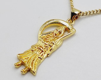 Santa Muerte Necklace (18K Gold Plated)