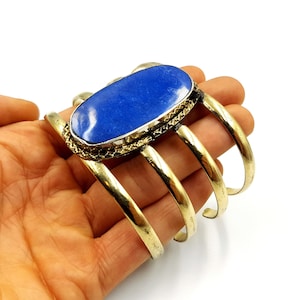 Vintage Lapis Lazuli Arm Cage Bracelet - Traditional Antique jewellery lapis lazuil bracelet lapis lazuli jewelry