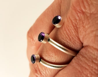 Amethyst Spiral Ring