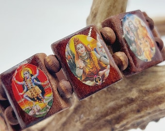 Devotive Hindu Gods Bracelet (Wood)