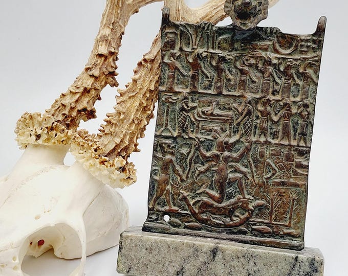 Pazuzu - Lamashtu Plaque Altar Statue (neo-Assyrian Replica)