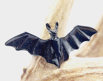 Black Vampire Bat Ring (Adjustable)