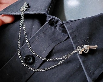 Pistol Collar Chain Pin