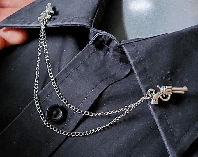 Pistol Collar Chain Pin