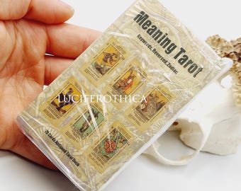 Vintage Beginner Tarot Deck with Meaning Keywords