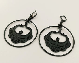 Victorian Gothic Earrings (Black Copper)