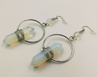 Opalite Crystal Frequency Earrings