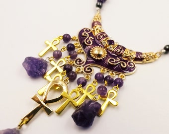 Egyptian Royal Elite Pharao Necklace (Amethyst)