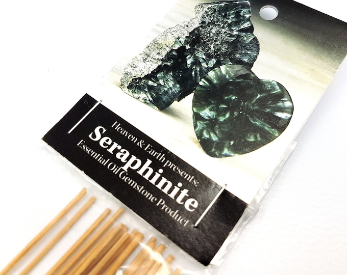Crystal Gemstone infused Incense Sticks ( Azeztulite or Seraphinite) - by Heaven & Earth