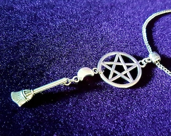 Broomstick Witch Pendant