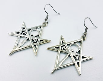 Vampire Ankh Hexagram Earrings (2 Styles)