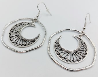 Boho Crescent Moon Earrings