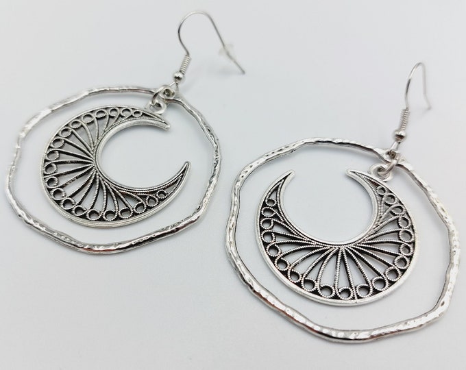 Boho Crescent Moon Earrings