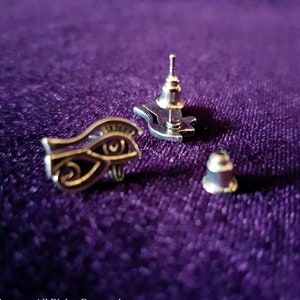 Eye of Horus Earstuds - egyptian gothic occult spiritual jewellery