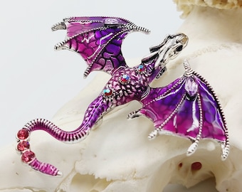 Purple Dragon Pin Broche