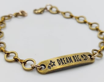 Dream Big Copper Chain Bracelet