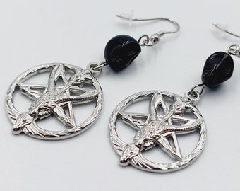 Baphomet Skull Earrings