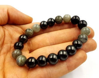 Shungite & Blue Labradorite Bracelet