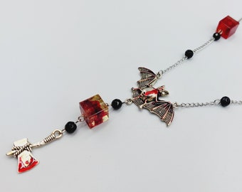 Sanguineus Bloody Bat Necklace