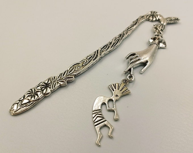 Kokopelli Bookmarker with Hummingbird