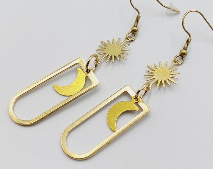 Egyptian Ra & Khonsu Earrings (Copper)