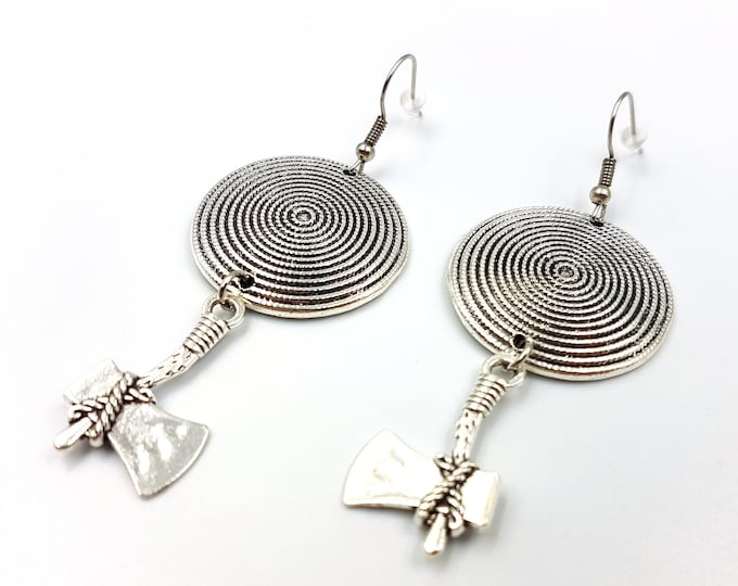 Shieldmaiden Viking Earrings ( Axe & Shield)
