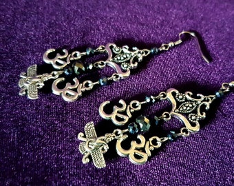 Zoroastrian Ohm Earrings