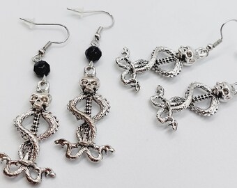 Serpent Skull Earrings (2 Styles)