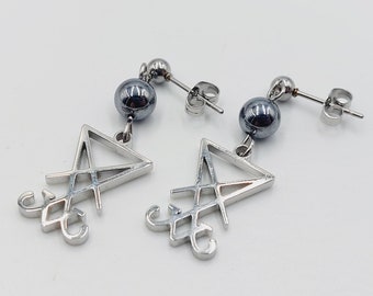 Sigil of Lucifer Earstuds (Stainless Steel)