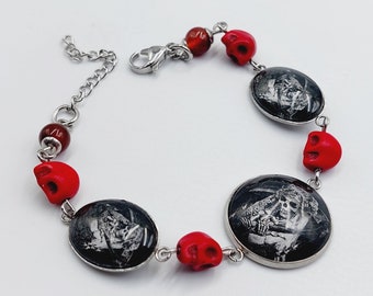 Santa Muerte Skull Bracelet