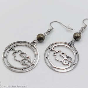 Sigil of Clauneck Earrings (2 Styles - Stainless Steel) - Occult demon wealth money riches solomon lucifer syrach pyrite money spell gift