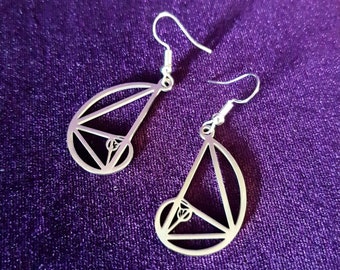 Stainless Steel Fibonacci Earrings (2 styles).
