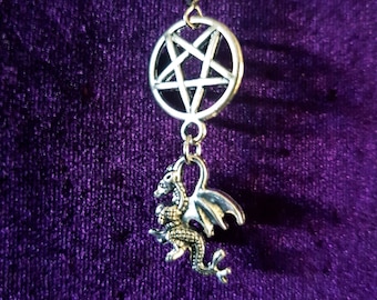 Lord of the Abyss Pentagram Earrings