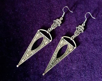 Hamsa Triangle Earrings