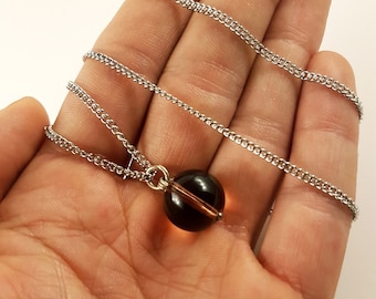 Andara Obsidian Crystal Sphere Pendant