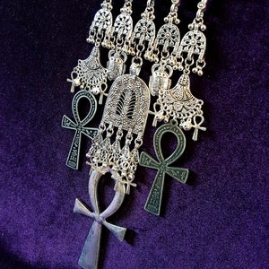 Tribal Ankh Necklace - occult vampire ankh necklace immortality gothic big vampyr ball jewelry vampire elite egyptian ritual gift