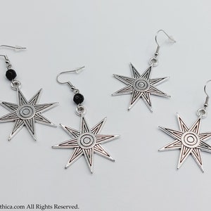 Star of Inanna / Ishtar Earrings (2 Style Options) - sumerian star venus goddess gift occult babylonian akkadian assyrian fertility lilith