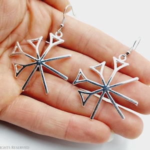 Dingir AN Cuniform Earrings - Sumerian god AN goddess sky heaven inanna gift occult babylonian akkadian assyrian necklace