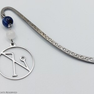 ArchAngel Michael Bookmarker with Sodalite & Mountain Quartz Crystal - Sigil seal angel Michael guardian gothic angelic charm divine gift