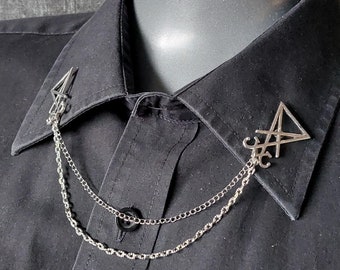 Luciferian Collar Chain Pin