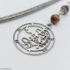 Sigil of Asmoday Bookmarker with Fire Agate Crystal Asmodai Asmodeus medalion occult demonolatry demonic ritual invocation altar spell gift