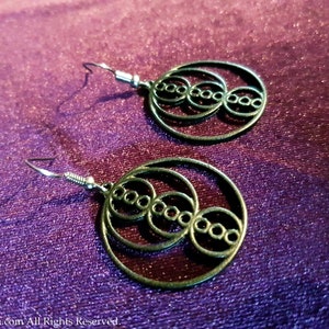 Goldene Schnitt-Ohrringe mit heiliger Geometrie (2 Stile) – Spiralmuster mit heiliger Geometrie, okkulter Gothic-Stil