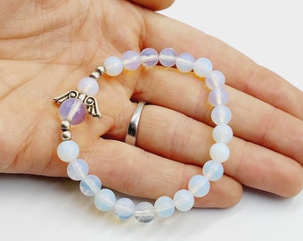 Opalite Crystal Angel Bracelet