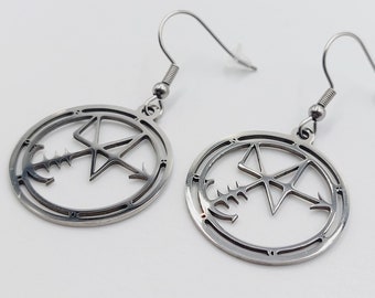 Sigil of Abaddon Earrings (Stainless Steel / 2 Styles)