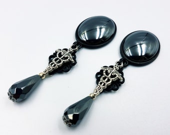 Hematite Caduceus Earstuds / Plugs