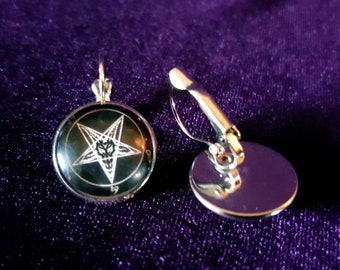 Sigil of Baphomet Earclips