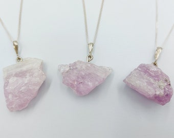 Kunzite Crystal Pendants (3 To Choose From)
